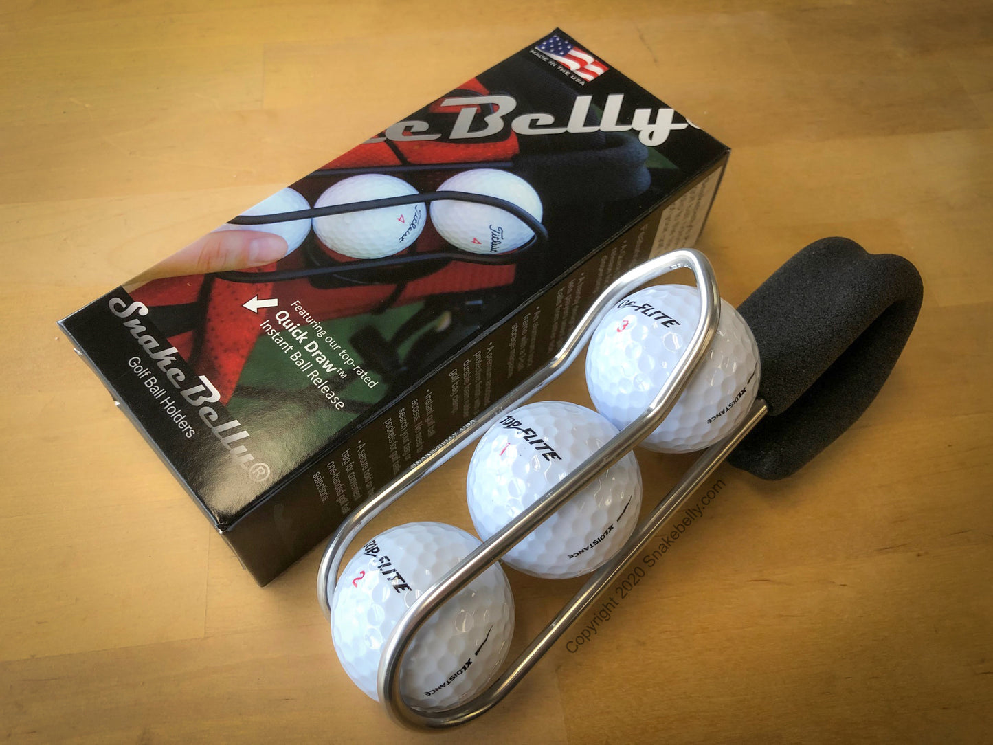 Snakebelly Golf Ball Holder, golf gift for men