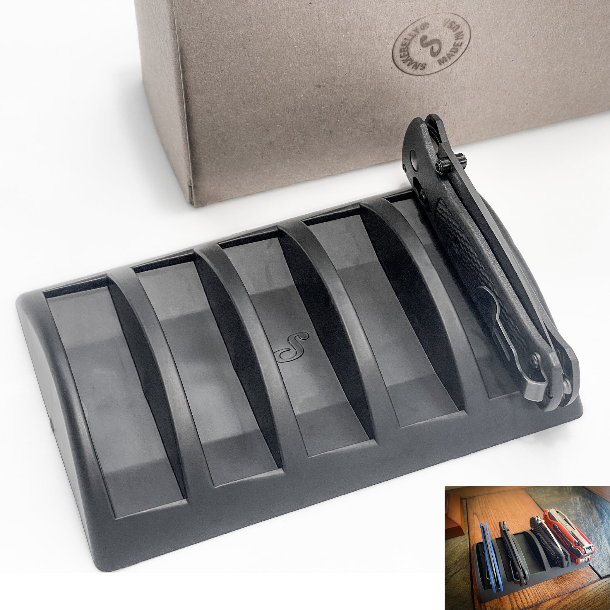 Rubber EDC Knife Racks for organizing gear – Snakebelly