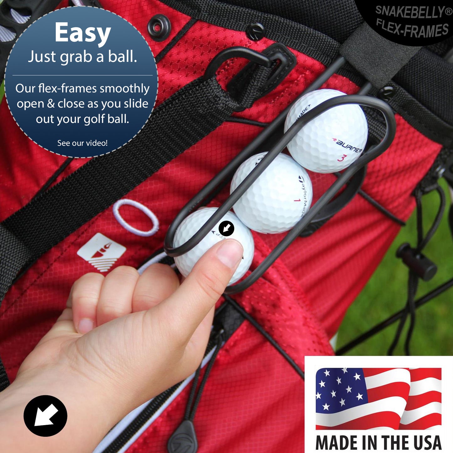 SnakeBelly® PRO Golf Ball Holder -Silver